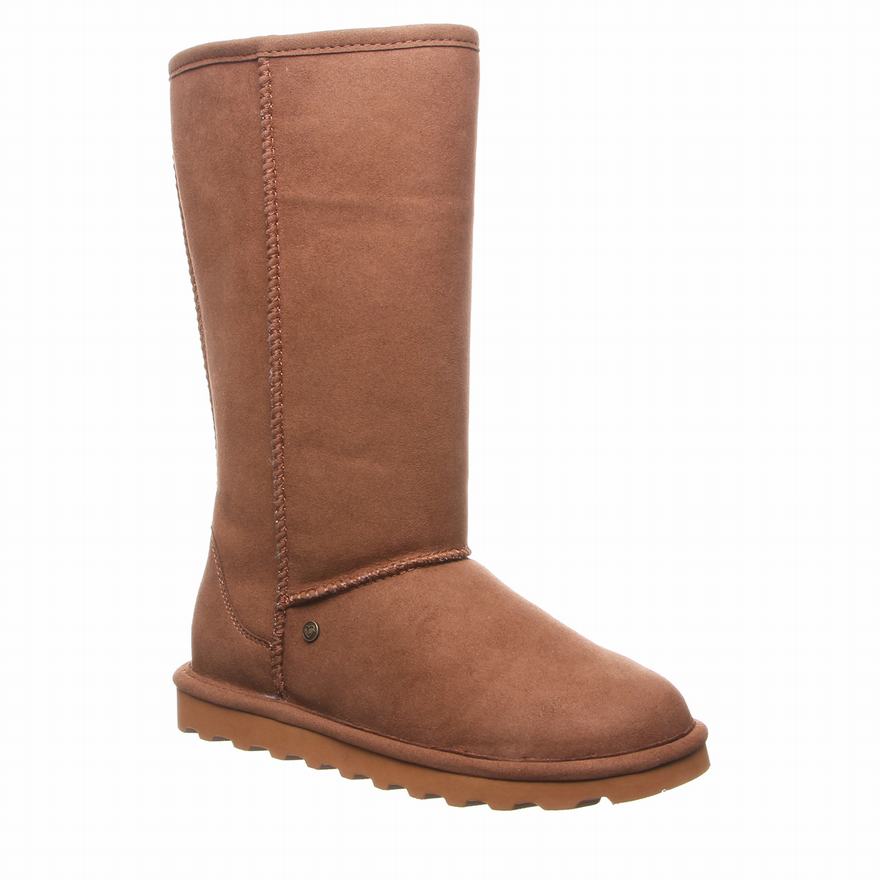 Bearpaw Elle Tall Vegan Tall Boots UK - Women's Boots Brown ||JZRAGK-082||